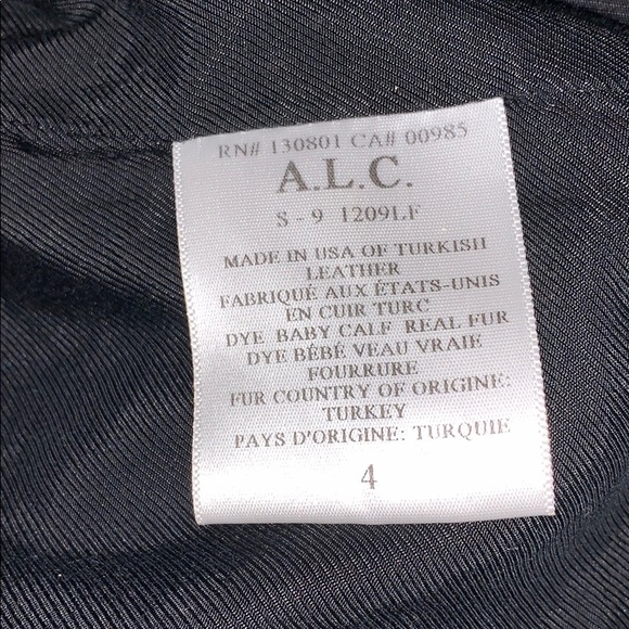 🐆RARE A.L.C. Leopard Calf Hair Lthr Motorcycle Jacket - Picture 7 of 7